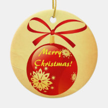 Merry Christmas Ceramic Decorative Ornament.