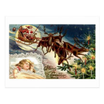 Merry Christmas Child Sleeping Postcard