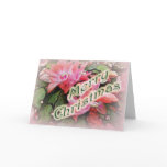 Merry Christmas Christmas Cactus Flowers 2 Card
