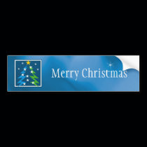 Merry Christmas - Christmas Tree - Bumper Sticker bumper stickers