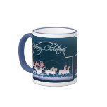MERRY CHRISTMAS COACH & HORSES by SHARON SHARPE mugs