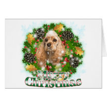 Merry Christmas Cocker Spaniel Greeting Card