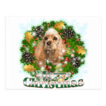 Merry Christmas Cocker Spaniel Postcards