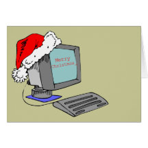 Merry Christmas Computer Greeting Card