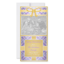 Merry Christmas Custom Photo Periwinkle Yellow