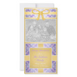 Merry Christmas Custom Photo Periwinkle Yellow photo cards