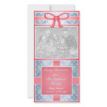 Merry Christmas Custom Photo Red Baby Blue photo cards