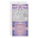 Merry Christmas Custom Photo Thistle Purple Blue photo cards