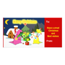 merry christmas... customized photo card