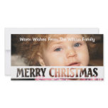 Merry Christmas Cut Out Text photo cards