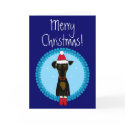 Merry Christmas Dachshund cards