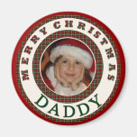 Merry Christmas Daddy Custom Photo Fridge Magnet