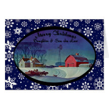 Merry Christmas Daughter & Son In Law Greeting Card