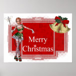 Merry Christmas Elf 2 Design - Holiday Print