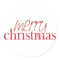 Merry Christmas Envelope Enclosure Sticker