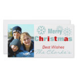 Merry Christmas Family Snowflake Photo Card photo cards