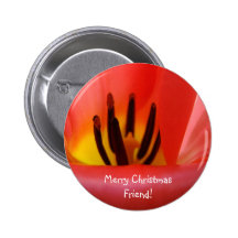 Merry Christmas Friend! buttons Holiday Red Tulip