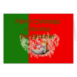 Merry Christmas from pet groomer animal care pets Greeting Card