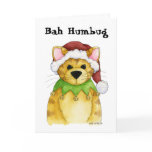 Merry Christmas from the Cat Bah Humbug Card