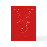 Merry Christmas Geek Reindeer ASCII Art card