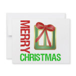 Merry Christmas Gift Ribbon invitations