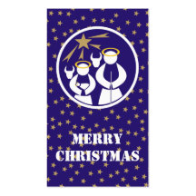 Merry Christmas Gift Tag Business Card Template