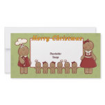 Merry Christmas - Gingerbread Girl and Boy photo cards