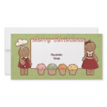Merry Christmas - Gingerbread Girl and Boy photo cards