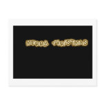 merry christmas gold postcards