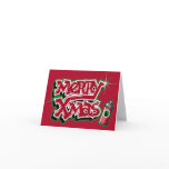 Merry Christmas graffiti card