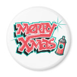 Merry Christmas Graffiti magnets