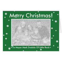 MERRY CHRISTMAS! Green Customisable My Dog Votes Greeting Card