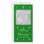 Merry Christmas Green Frame w/ Stars