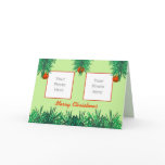 Merry Christmas Greens on Green (photo frame) cards