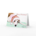 Merry Christmas! Greyhound Art Christmas Card
