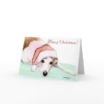 Merry Christmas! Greyhound Art Christmas Card