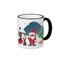 Merry Christmas Homeboys: Black Santa & Blingin' Coffee Mug