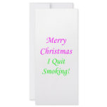 Merry Christmas I Quit Smoking! 2 rack cards