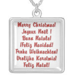 Merry Christmas! in 6 languages Custom Jewelry