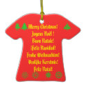 Merry Christmas! in 6 languages T-shirt Ornament