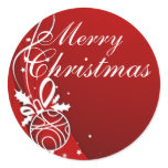 MERRY CHRISTMAS in RED by SHARON SHARPE stickers