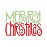 Merry Christmas margarita green Postcard
