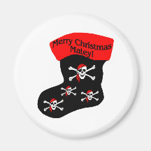 Merry Christmas Matey Refrigerator Magnet