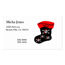Merry Christmas Matey Stocking Business Cards