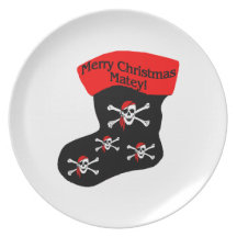 Merry Christmas Matey Stocking Party Plates