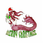 Merry Christmas Mermaid Ornament photo sculptures
