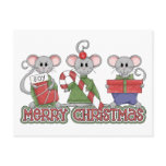 Merry Christmas Mice postcards