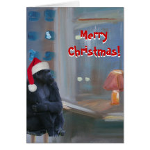 Merry Christmas Monkey Greeting Cards