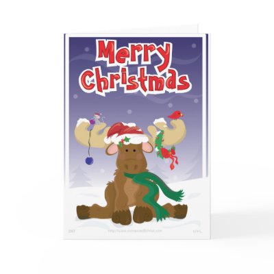 Merry Christmas Moose Cards