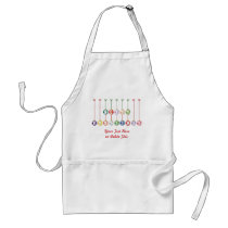Merry Christmas Multicolored Glass Ball Ornaments Apron